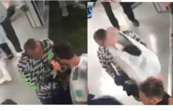 Super Eagles Goalkeeper Caught On Camera Asking Lionel Messi For His Jersey